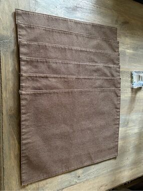 Chocolate Brown Reversible Linen Look Placemats (set of 6)